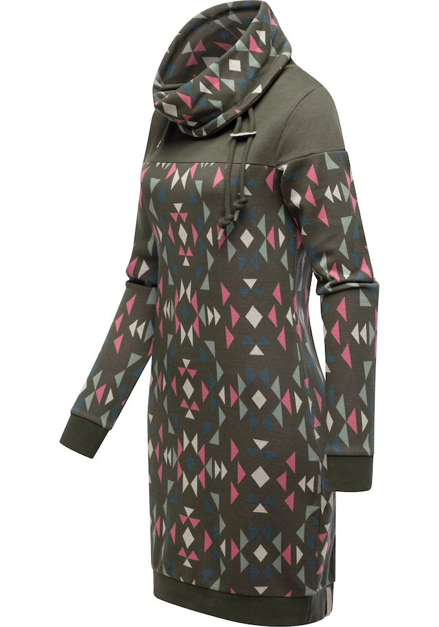 Ragwear Sweatkleid »Chlloe Aztec YOUMODO« Ohne Taschen stylisches Langarm Minikleid mit Aztec-Muster