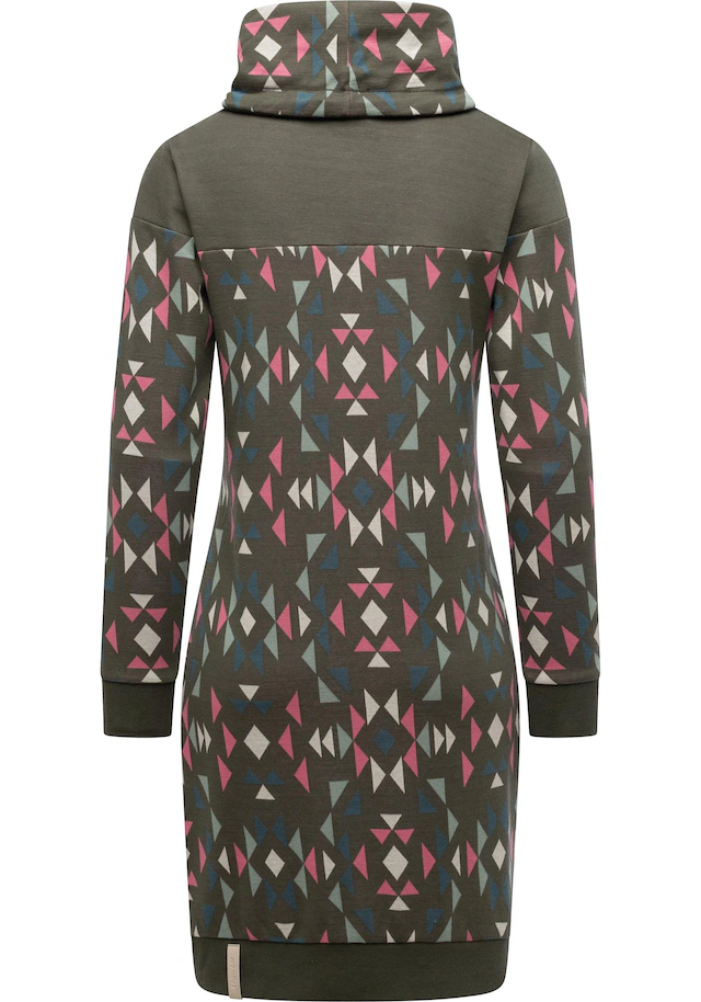 Ragwear Sweatkleid »Chlloe Aztec YOUMODO« Ohne Taschen stylisches Langarm Minikleid mit Aztec-Muster