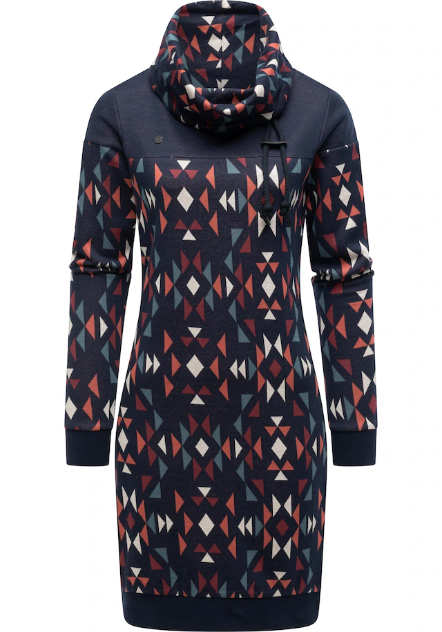 Ragwear Sweatkleid »Chlloe Aztec YOUMODO« Ohne Taschen stylisches Langarm Minikleid mit Aztec-Muster