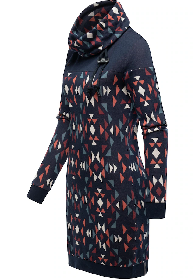 Ragwear Sweatkleid »Chlloe Aztec YOUMODO« Ohne Taschen stylisches Langarm Minikleid mit Aztec-Muster