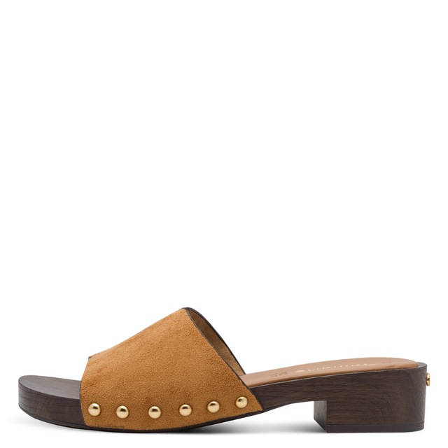 Tamaris Pantolette Blockabsatz, Sommerschuh, Schlüpfschuh mit aufgesetzten Nieten