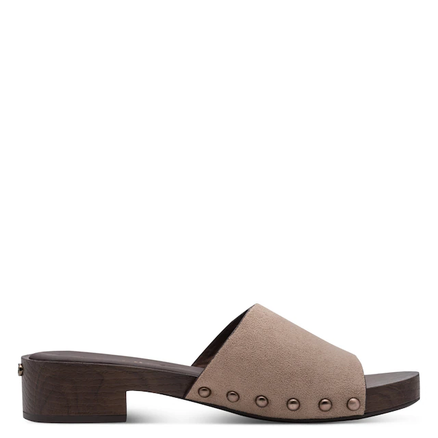 Tamaris Pantolette Blockabsatz, Sommerschuh, Schlüpfschuh mit aufgesetzten Nieten