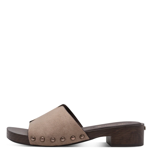 Tamaris Pantolette Blockabsatz, Sommerschuh, Schlüpfschuh mit aufgesetzten Nieten