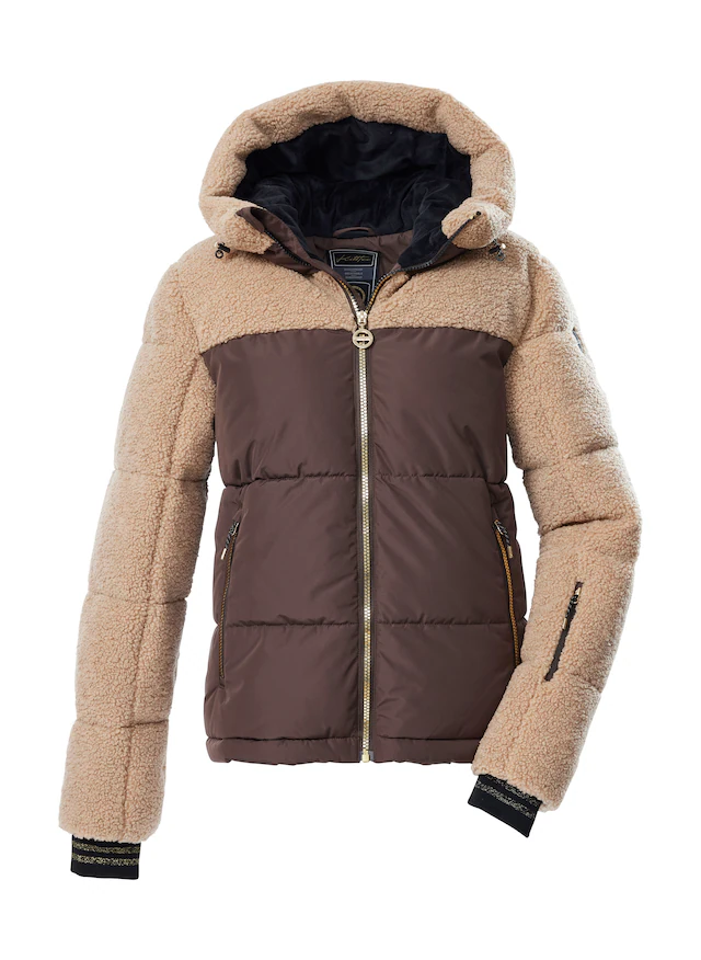 Killtec Skijacke »KSW 111 WMN SKI QLTD JCKT« Damen Ski-Steppjacke mit Glitzerstreifen und abnehmbaren Schneefang