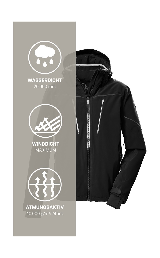 Killtec Skijacke »KSW 50 MN SKI JCKT« Herren Skijacke: wasserdicht, atmungsaktiv, 4-Wege-Stretch, Schneefang