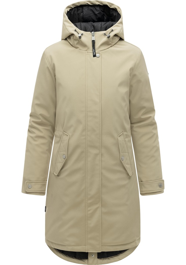 Ragwear Softshellmantel »Itiga« Wasserdichter Übergangsmantel mit Taillenzugband