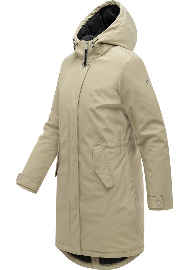 Ragwear Softshellmantel »Itiga« Wasserdichter Übergangsmantel mit Taillenzugband