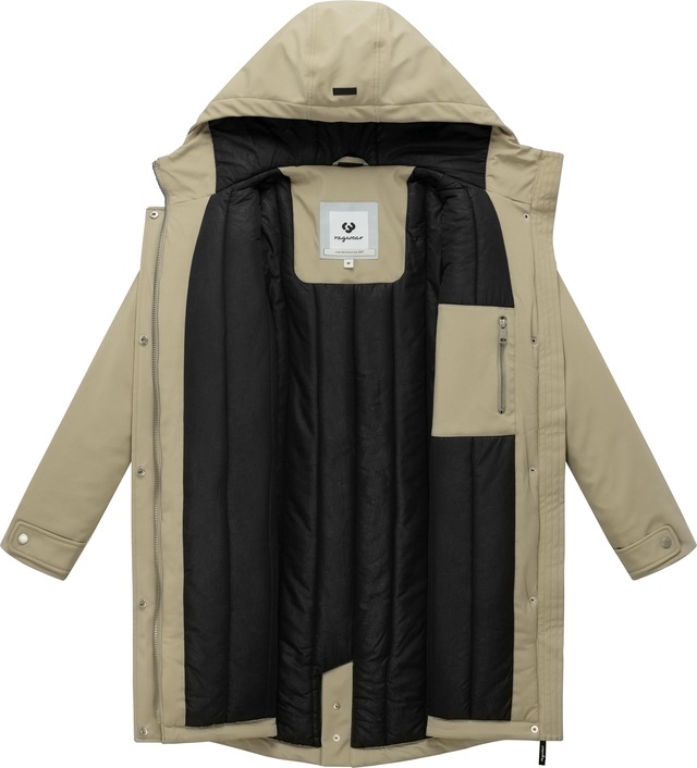 Ragwear Softshellmantel »Itiga« Wasserdichter Übergangsmantel mit Taillenzugband