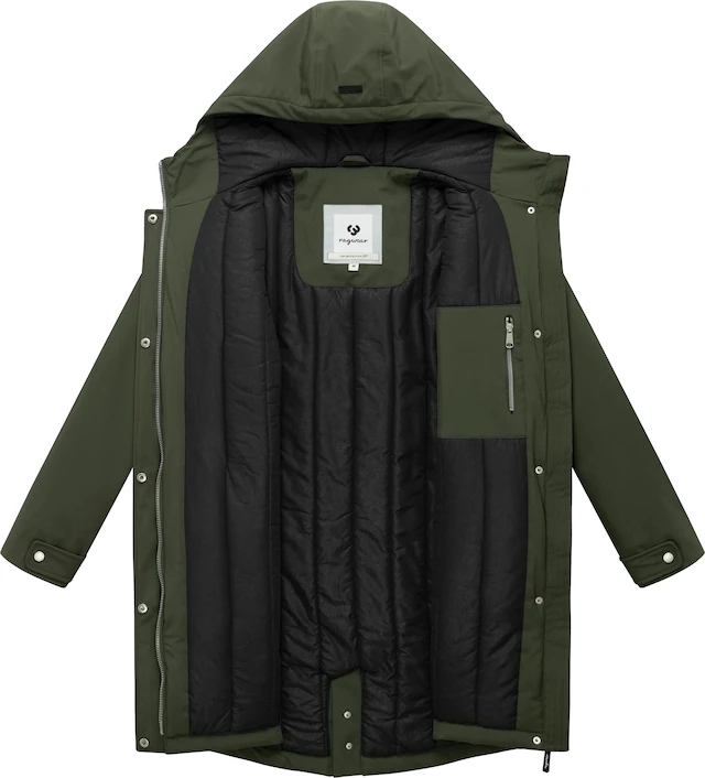 Ragwear Softshellmantel »Itiga« Wasserdichter Übergangsmantel mit Taillenzugband