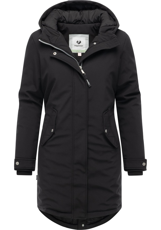 Ragwear Softshellmantel »Itiga« Wasserdichter Übergangsmantel mit Taillenzugband