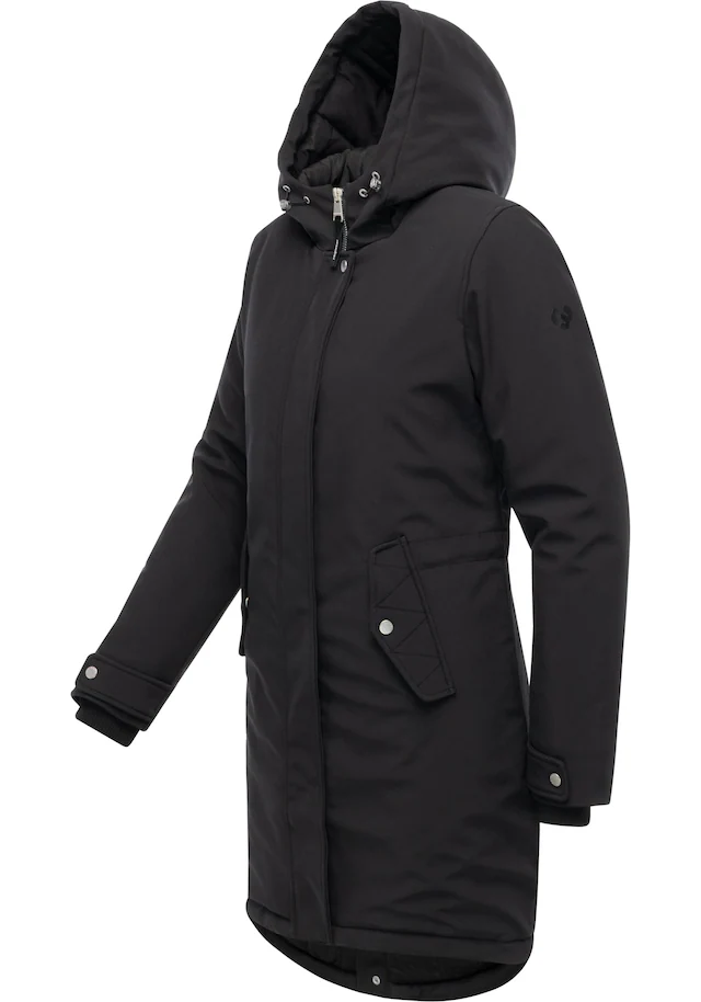 Ragwear Softshellmantel »Itiga« Wasserdichter Übergangsmantel mit Taillenzugband