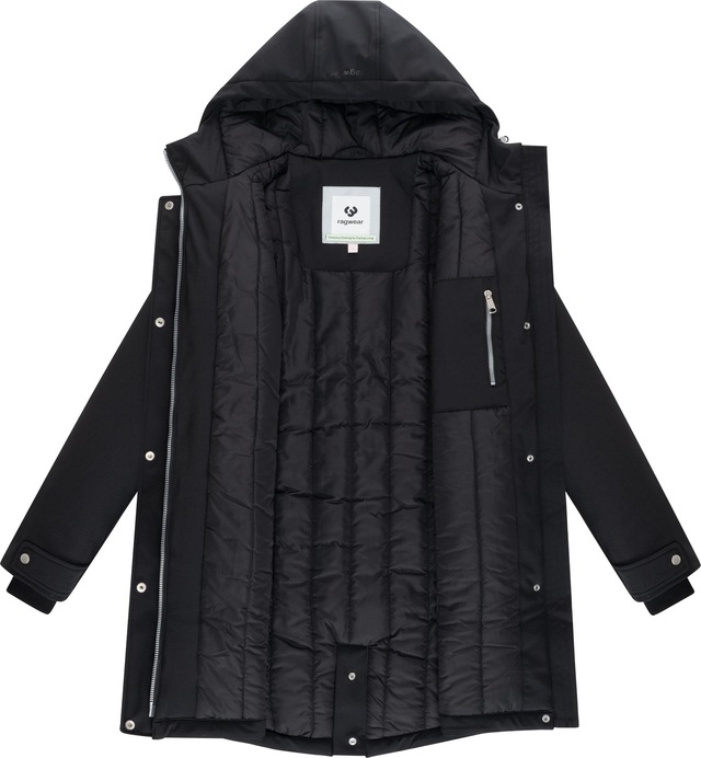 Ragwear Softshellmantel »Itiga« Wasserdichter Übergangsmantel mit Taillenzugband