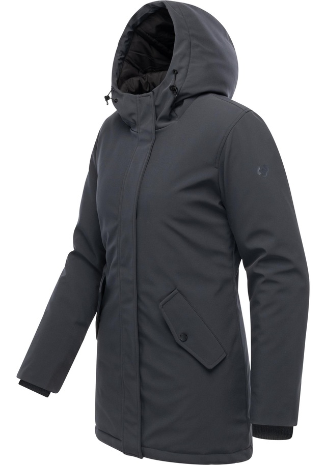 Ragwear Softshellmantel »Navanuti« Wasserdichter Wintermantel mit Kapuze
