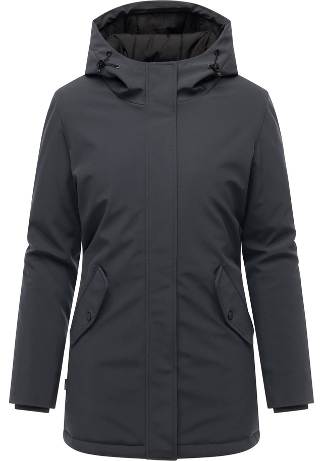 Ragwear Softshellmantel »Navanuti« Wasserdichter Wintermantel mit Kapuze