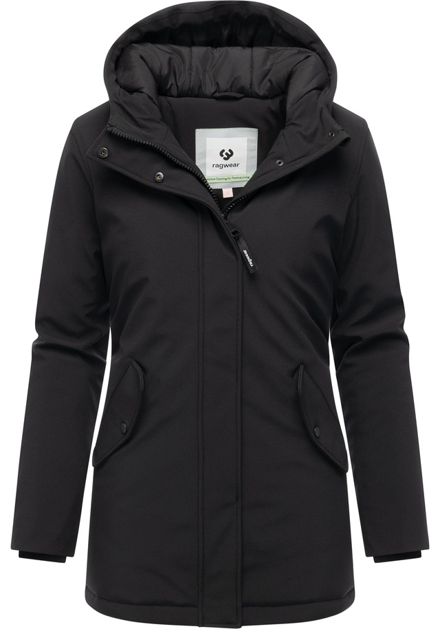 Ragwear Softshellmantel »Navanuti« Wasserdichter Wintermantel mit Kapuze