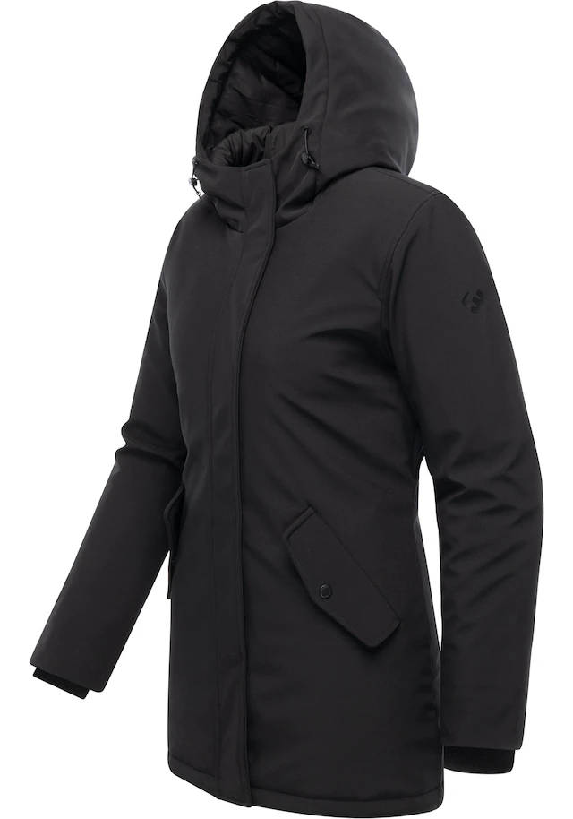 Ragwear Softshellmantel »Navanuti« Wasserdichter Wintermantel mit Kapuze