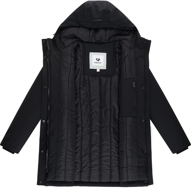 Ragwear Softshellmantel »Navanuti« Wasserdichter Wintermantel mit Kapuze
