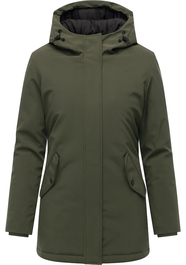Ragwear Softshellmantel »Navanuti« Wasserdichter Wintermantel mit Kapuze