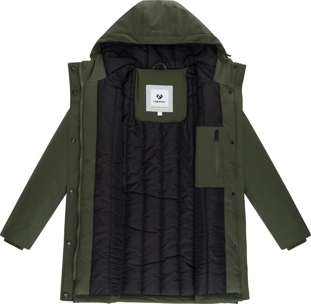 Ragwear Softshellmantel »Navanuti« Wasserdichter Wintermantel mit Kapuze