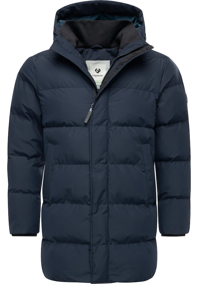 Ragwear Wintermantel »Nortday« Wasserdichter Winter Steppmantel mit Kapuze