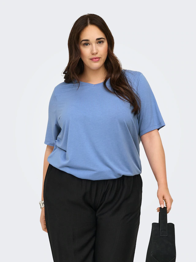 ONLY CARMAKOMA V-Shirt »CARCORAL S/S V-NECK TEE JRS«