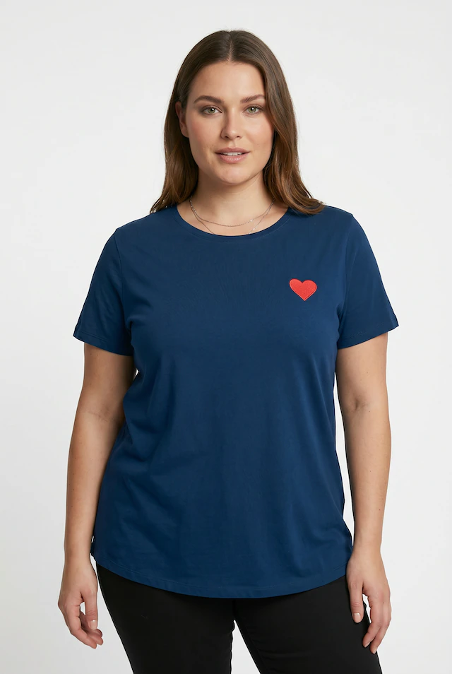 ONLY CARMAKOMA Rundhalsshirt »CARANITA LIFE S/S O-NECK REG TOP JRS«
