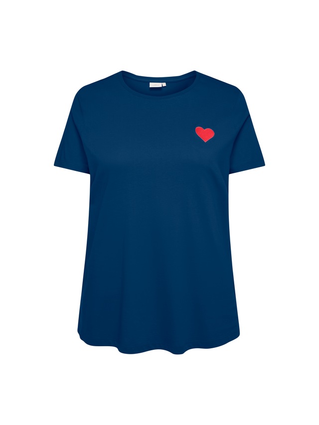 ONLY CARMAKOMA Rundhalsshirt »CARANITA LIFE S/S O-NECK REG TOP JRS«