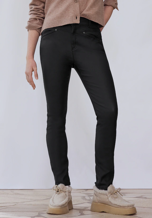 STREET ONE STUDIO Lederimitathose Middle Waist
