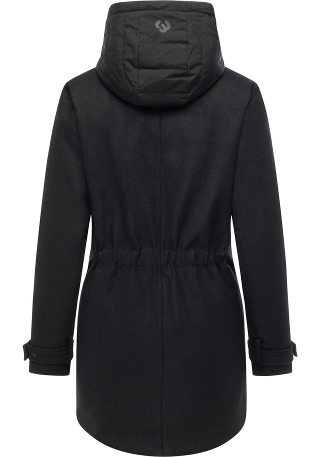 Ragwear Wintermantel »Petuja Felt YOUMODO« Klassischer Damen Kurzmantel mit Kapuze