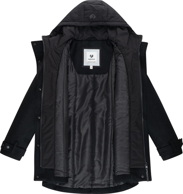 Ragwear Wintermantel »Petuja Felt YOUMODO« Klassischer Damen Kurzmantel mit Kapuze