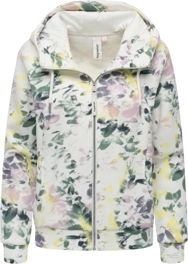 Ragwear Sweatjacke »Fllawia Print« modische Damen Zip-Jacke mit Allover-Print