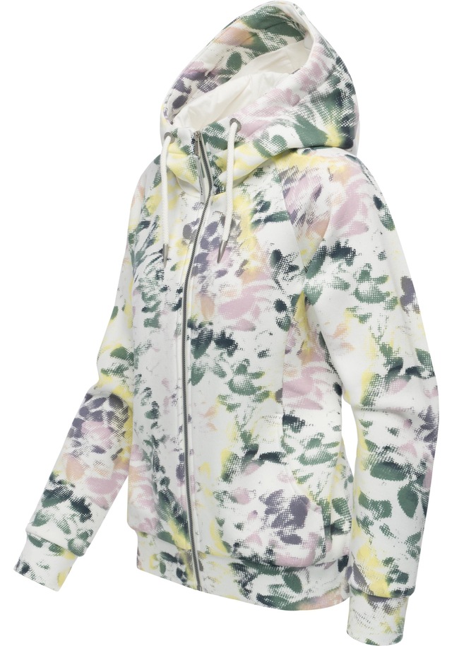 Ragwear Sweatjacke »Fllawia Print« modische Damen Zip-Jacke mit Allover-Print