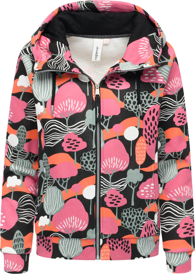 Ragwear Sweatjacke »Fllawia Print« modische Damen Zip-Jacke mit Allover-Print