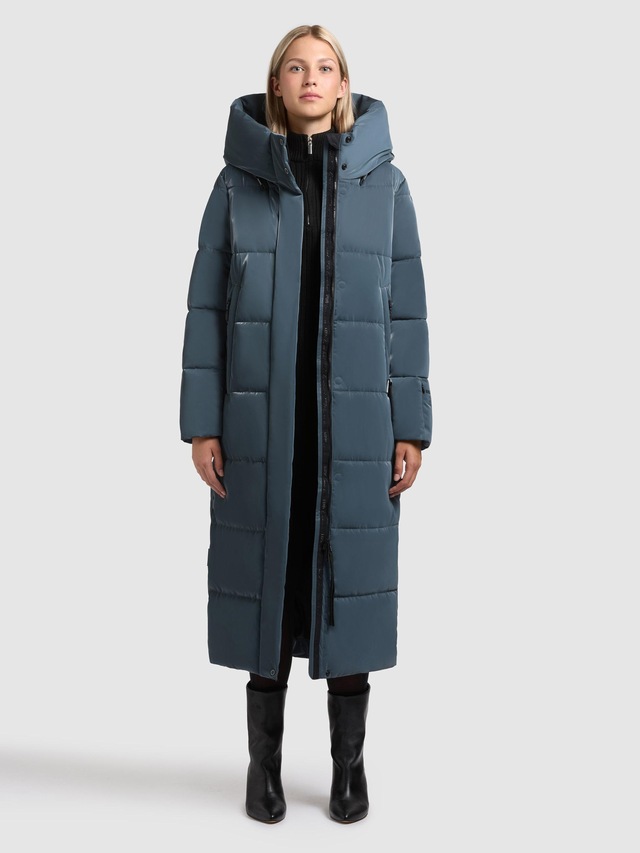 khujo Steppmantel »Soulani5 Shiny« warmer Damen Wintermantel aus glänzendem Obermaterial