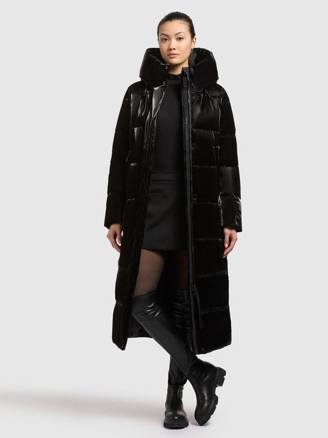 khujo Steppmantel »Soulani5 Shiny« warmer Damen Wintermantel aus glänzendem Obermaterial