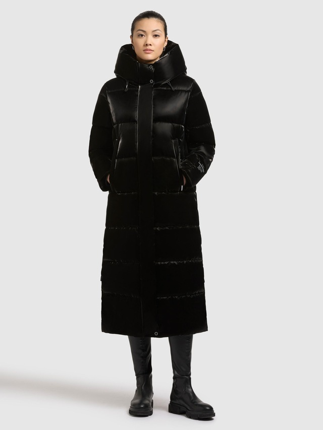 khujo Steppmantel »Soulani5 Shiny« warmer Damen Wintermantel aus glänzendem Obermaterial
