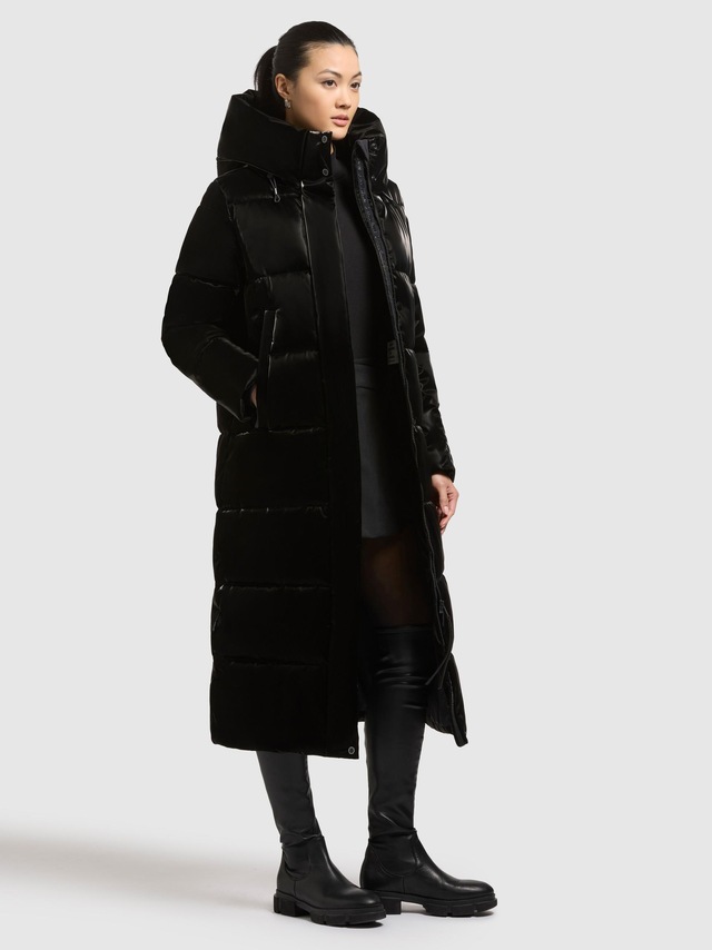 khujo Steppmantel »Soulani5 Shiny« warmer Damen Wintermantel aus glänzendem Obermaterial