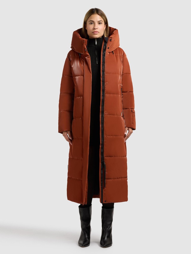 khujo Steppmantel »Soulani5 Shiny« warmer Damen Wintermantel aus glänzendem Obermaterial