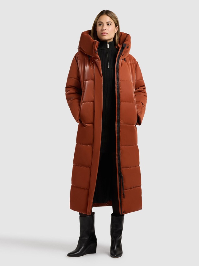 khujo Steppmantel »Soulani5 Shiny« warmer Damen Wintermantel aus glänzendem Obermaterial