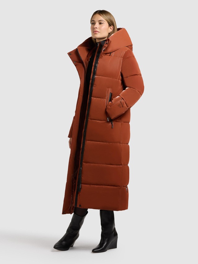 khujo Steppmantel »Soulani5 Shiny« warmer Damen Wintermantel aus glänzendem Obermaterial