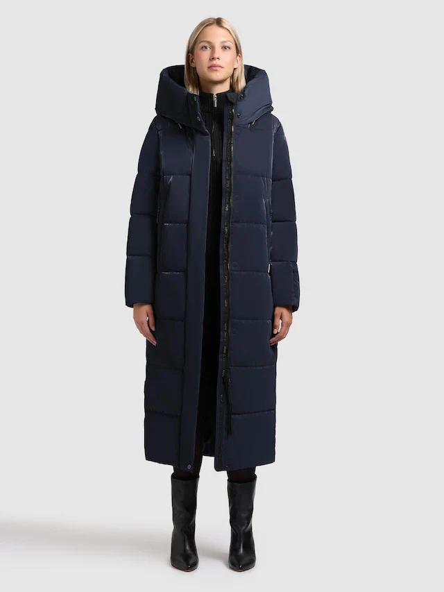 khujo Steppmantel »Soulani5 Shiny« warmer Damen Wintermantel aus glänzendem Obermaterial