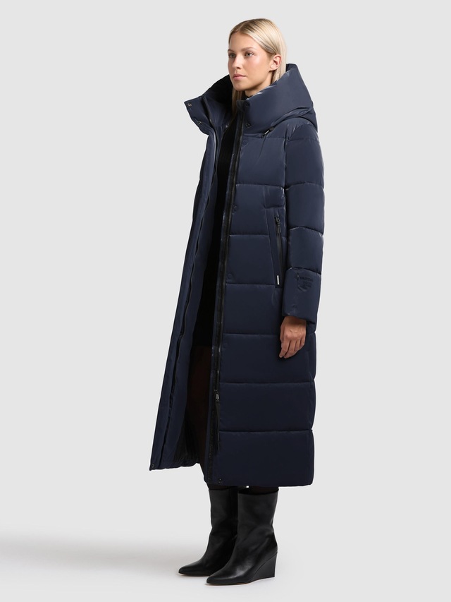 khujo Steppmantel »Soulani5 Shiny« warmer Damen Wintermantel aus glänzendem Obermaterial