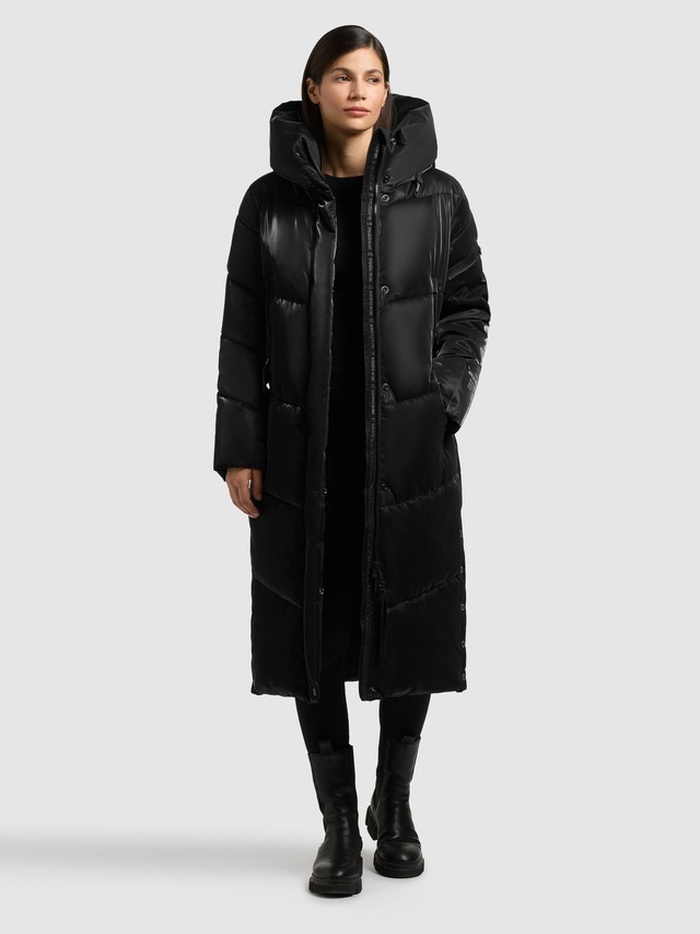 khujo Wintermantel »Pulset Shiny« Winter Steppmantel aus einem auffällig glänzendem Material