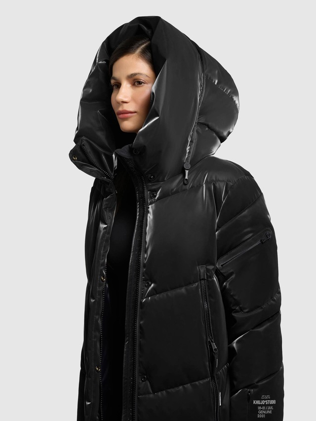 khujo Wintermantel »Pulset Shiny« Winter Steppmantel aus einem auffällig glänzendem Material