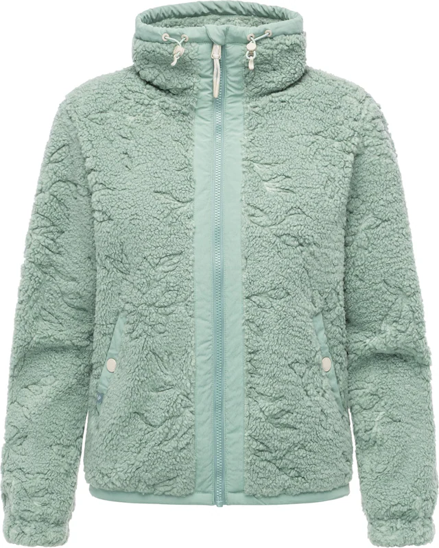 Ragwear Plüschjacke »Nordicka II« ohne Kapuze Sportliche Teddy-Fleecejacke mit verstellbarem Kragen