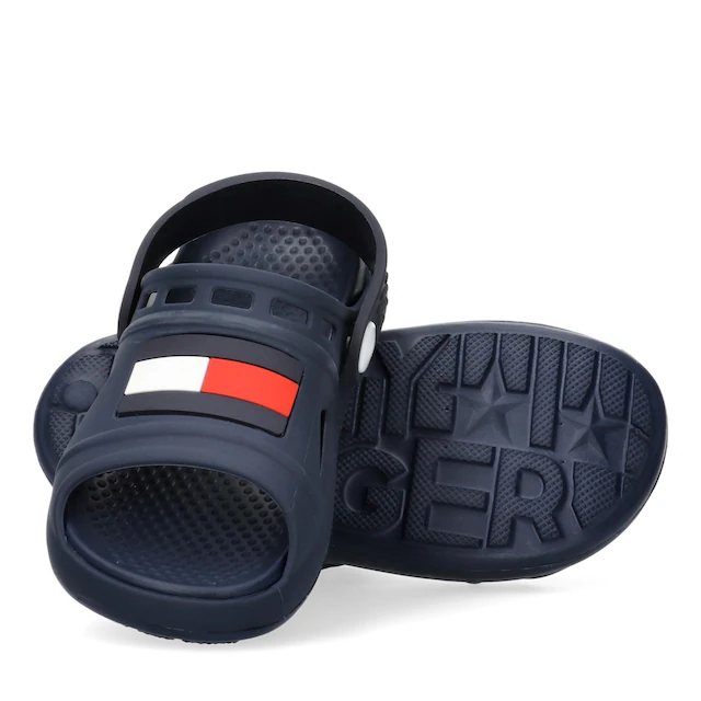Tommy Hilfiger Badesandale Badeschuh, Clog mit schwenkarem Riemchen