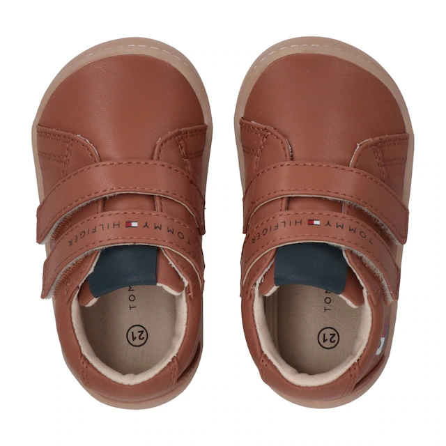 Tommy Hilfiger Lauflernschuh Barfußschuh, Halbschuh, Klettschuh mit Logoschriftzug
