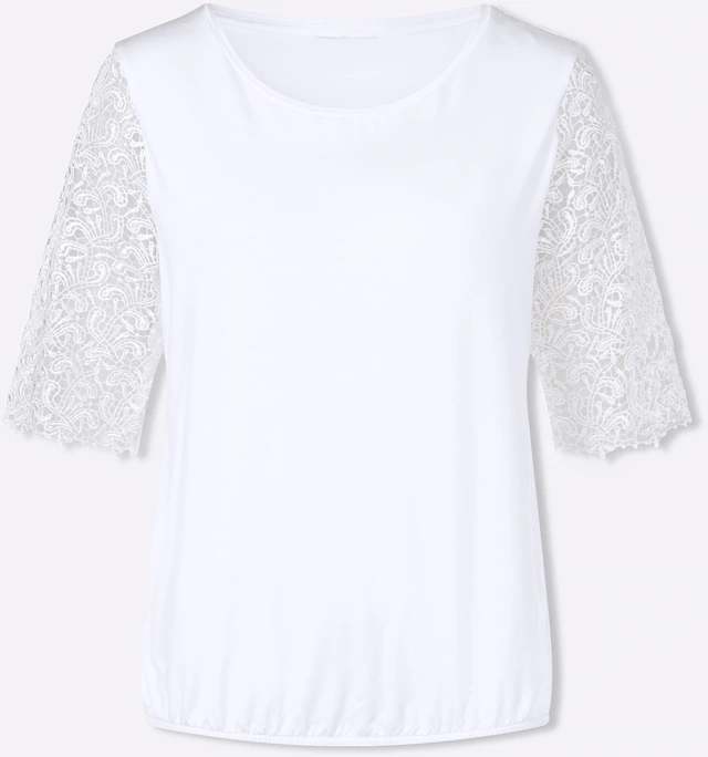 Lady Rundhalsshirt »Spitzen-Shirt« 1 tlg.