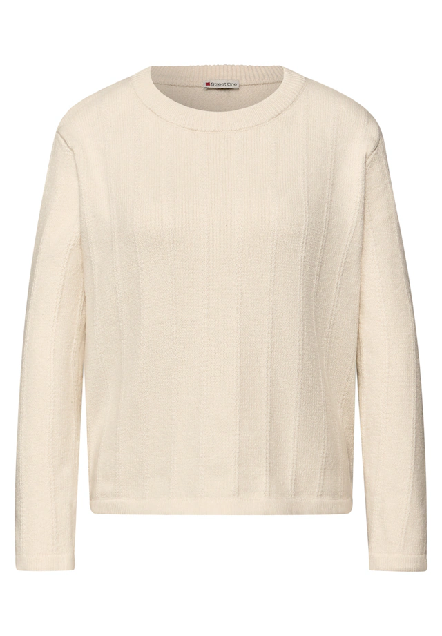 STREET ONE Strickpullover mit Rundhals, strukturiert