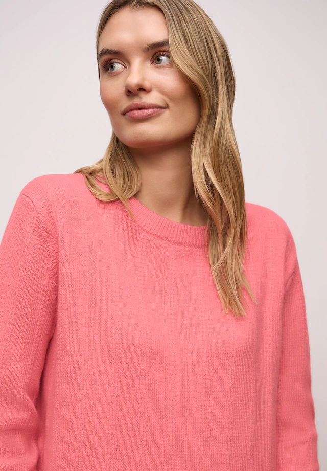 STREET ONE Strickpullover mit Rundhals, strukturiert